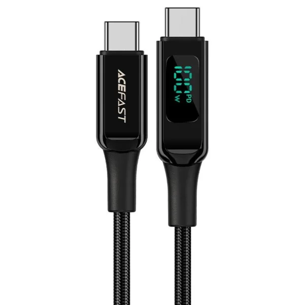 Acefast  C6-03 USB-C to USB-C 100W zinc alloy digital display braided charging data cable