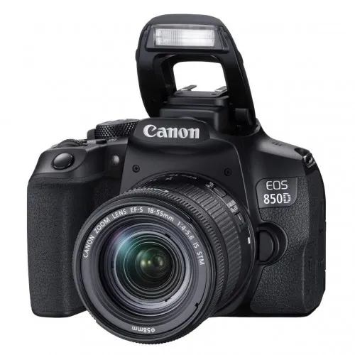 Canon -EOS- 850D- 24.1- MP- With- 18-55mm- IS- STM- Lens- 4K- UHD- WI-FI- Touchscreen- DSLR- Camera